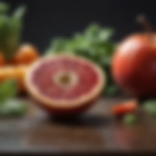 A vibrant assortment of immune-boosting fruits and vegetables showcasing their nutritional benefits.