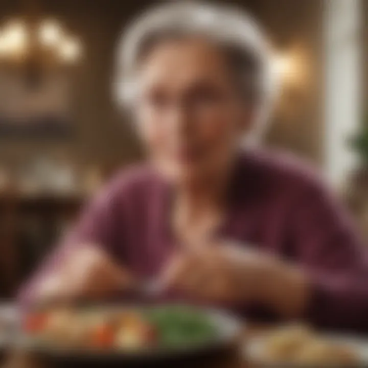 Elderly woman enjoying a nutritious meal