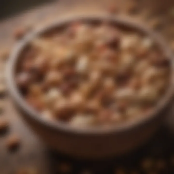 Nuts and seeds displayed in a rustic bowl, packed with nutrients