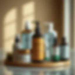 Nurturing 4C hair products displayed elegantly