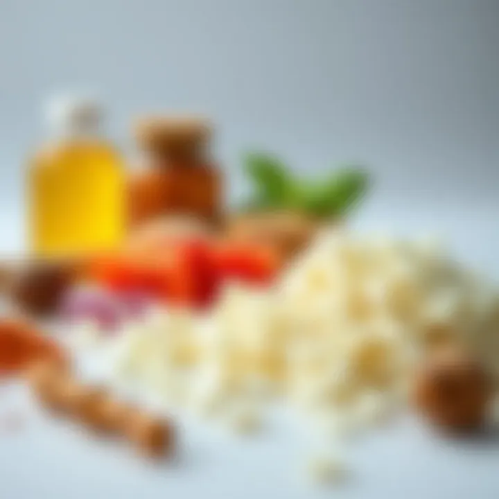 Quality Ingredients for Vibrant 4C Hair Close-up of high-quality ingredients beneficial for 4C hair