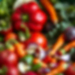 Vibrant vegetables rich in antioxidants