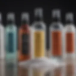 A selection of bottles featuring various sea salt sprays for hair