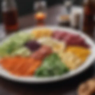 Gut Health and Immunity Connection A colorful plate filled with fermented foods, showcasing gut health benefits