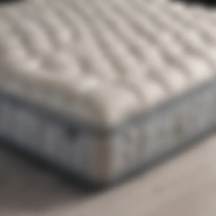 Cross-section of a soft hybrid mattress illustrating its unique design