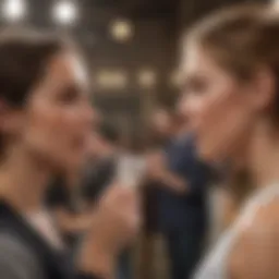 A vibrant social gathering with engaging conversations