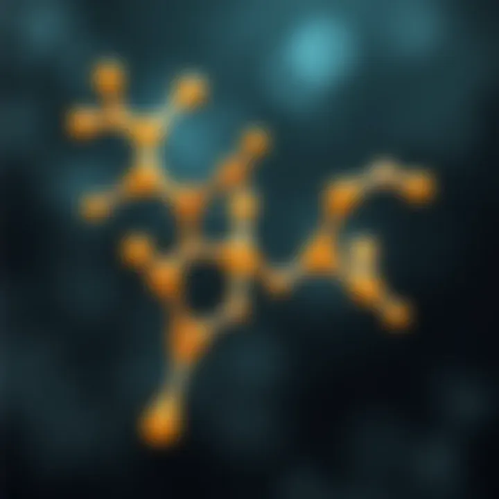 Chemical Structure of Biotin Biotin molecular structure illustration depicting its chemical composition.