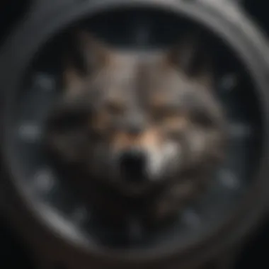 Illustration showcasing the internal clock of a nocturnal 'wolf' chronotype