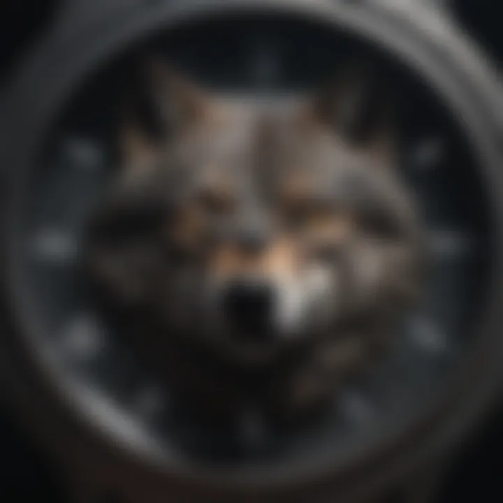 Illustration showcasing the internal clock of a nocturnal 'wolf' chronotype