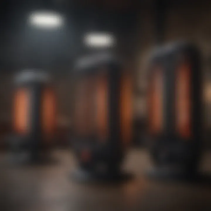 Variety of electric heater types displayed