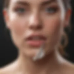 Visual representation of latex allergy symptoms