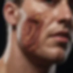 Illustration depicting the anatomy of a deep zit