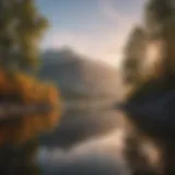 A serene landscape representing tranquility and balance in energy healing.