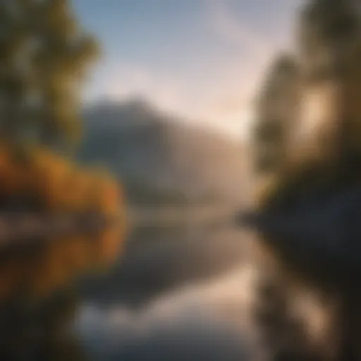 A serene landscape representing tranquility and balance in energy healing.