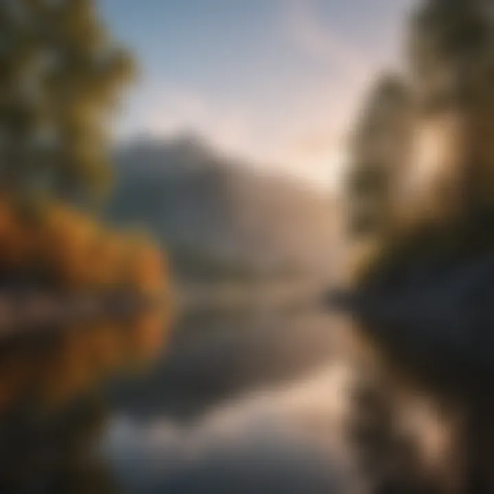 A serene landscape representing tranquility and balance in energy healing.