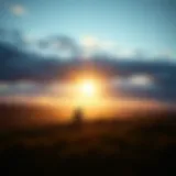 A serene landscape representing introspection and depth