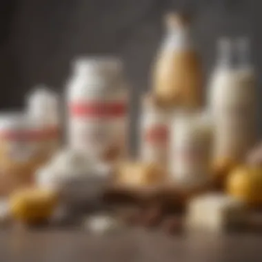 A selection of dairy products, showcasing ceramide-rich options