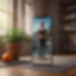 Yoga app interface showcasing weight loss features