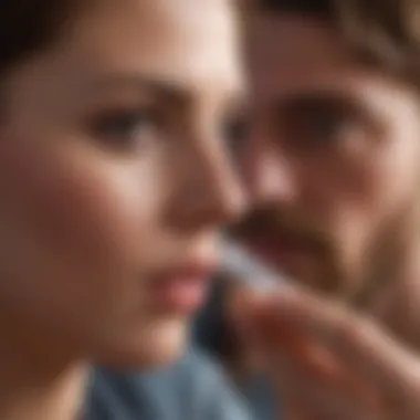 Examining Sexual Health Choices An individual thoughtfully examining a full STD test kit, contemplating their sexual health choices.