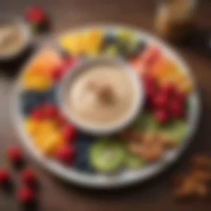 Colorful Fruit Platter with Nut Butter Dip