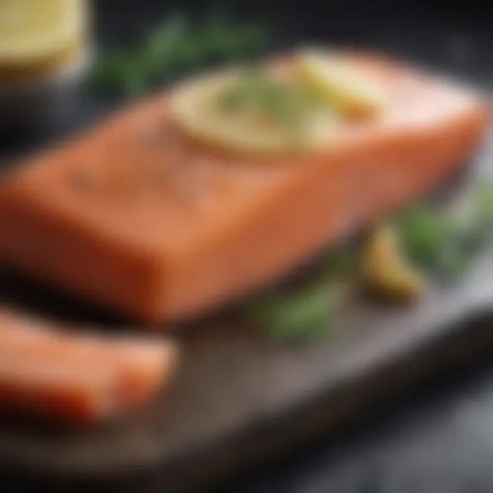 Salmon fillet with herbs and lemon