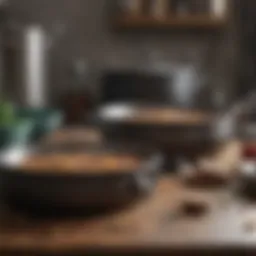 A collection of various cookware materials showcasing their textures.