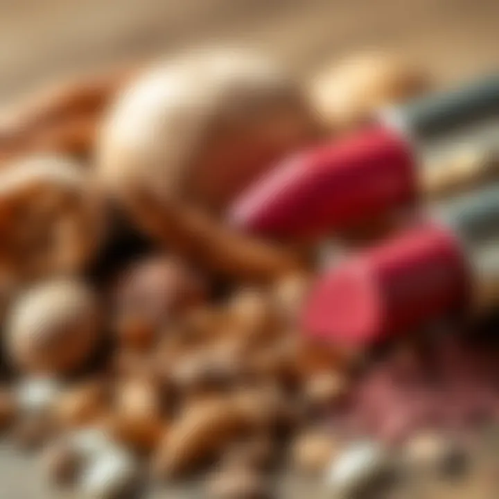 Organic Ingredients in Lipsticks Close-up of organic ingredients used in natural lipsticks