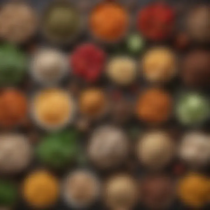 A close-up of nutrient-rich organic ingredients used in ready-made meals.