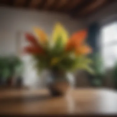 Aesthetic Appeal of Crinkly Leaf Plants in Interiors A vibrant indoor space adorned with various crinkly leaf plants enhancing aesthetics