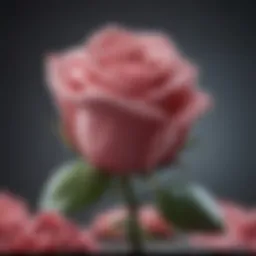 Close-up of a rose toy showcasing its elegant design and texture