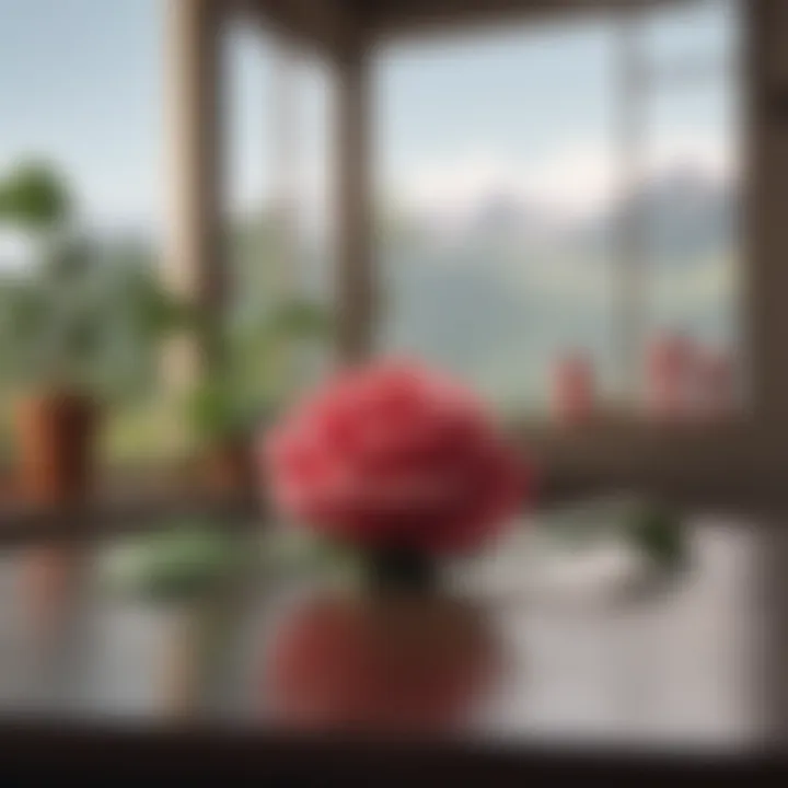 A serene setting highlighting the use of a rose toy in a wellness practice