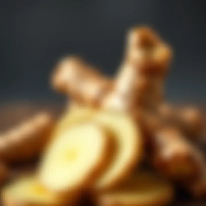 Ginger slices highlighting their anti-inflammatory properties