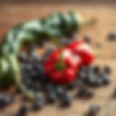Peppercorns on a wooden surface, emphasizing their flavor and benefits