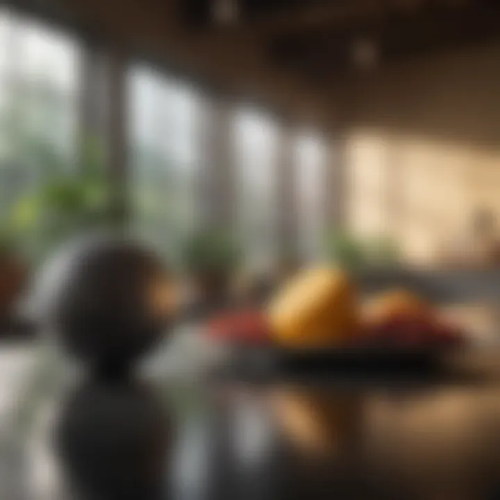 A serene indoor setting showcasing the effects of artificial sunlight on mood