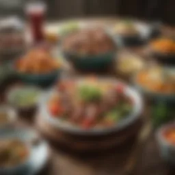 A vibrant assortment of healthy meal options showcasing fresh ingredients