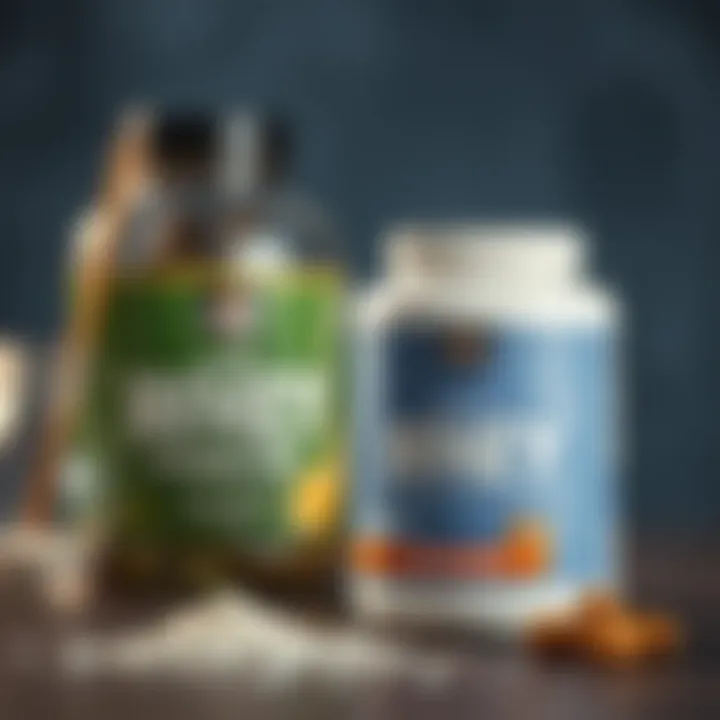 Advantages of Whey Hydrolysate for Recovery Whey hydrolysate supplement next to a water bottle