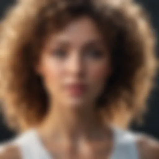 Luscious curly hair showcasing serum effects