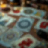 A detailed tarot card layout showcasing various spreads.