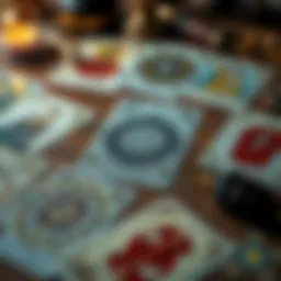 A detailed tarot card layout showcasing various spreads.