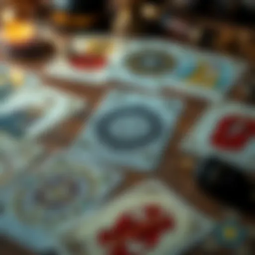 A detailed tarot card layout showcasing various spreads.