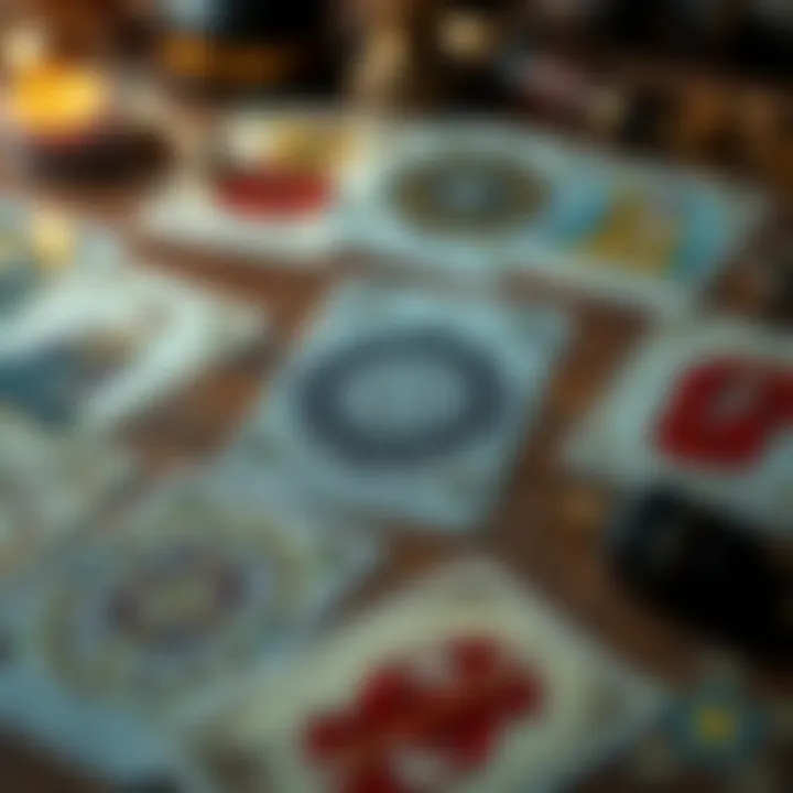 Intricate Tarot Spreads A detailed tarot card layout showcasing various spreads.