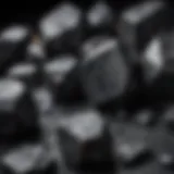 An intricate close-up of shungite showcasing its unique texture and composition