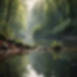 A serene landscape promoting mindfulness