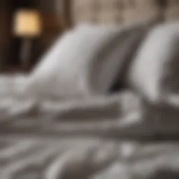 Luxurious bedding materials showcasing comfort