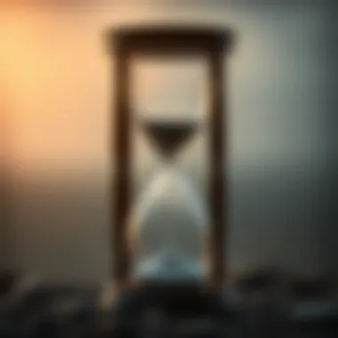 The Essence of Timing A symbolic hourglass representing the importance of timing in relationships