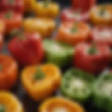 Vibrant Bell Peppers Loaded with Soluble Fiber Colorful Crunchy Bell Peppers Slices