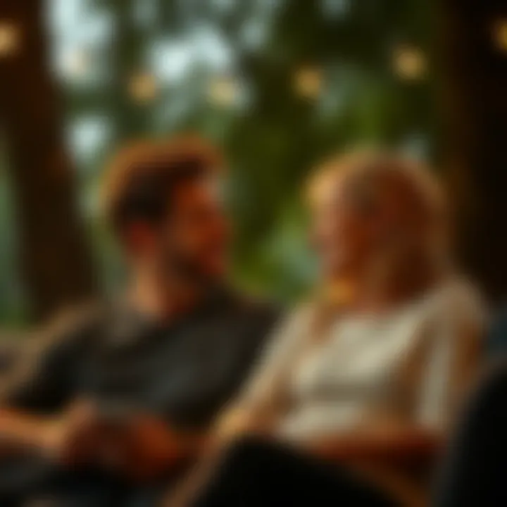 A couple engaged in a meaningful conversation showcasing emotional connection