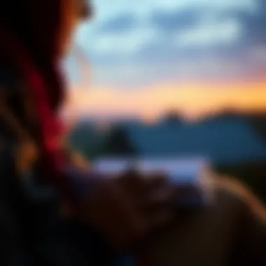 Self-Discovery Through Love Languages A serene moment of reflection with a journal and pen
