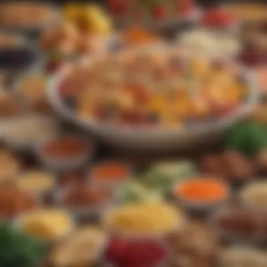Diverse Fiber-Rich Foods Selection Illustration of a diverse array of fiber-rich foods