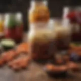 A vibrant assortment of fermented foods rich in probiotics